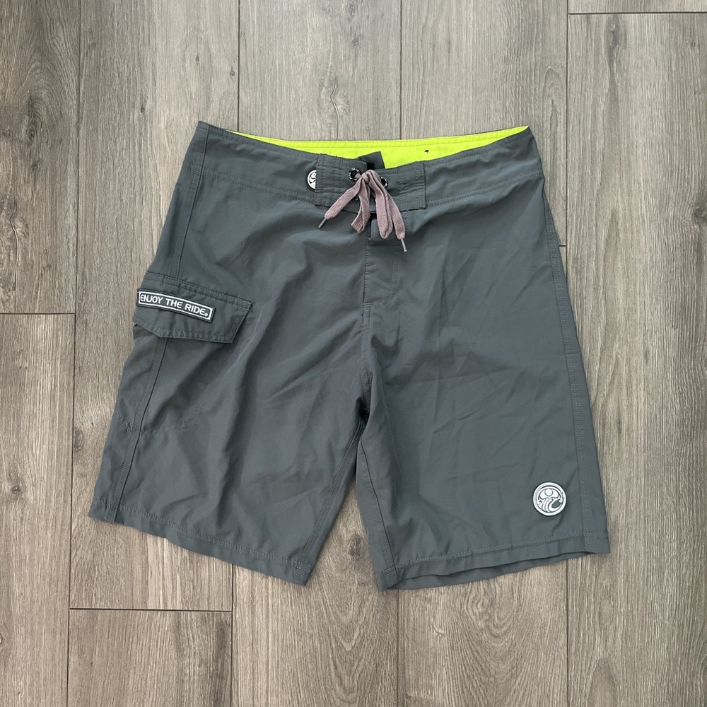 HIC Hawaiian Island Creations Mens Sz 30 Boardshorts Gray